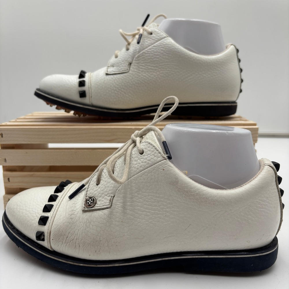 G/Fore‎ Golf Shoes Women's 7 Gallivanter White Leather Stud Cap